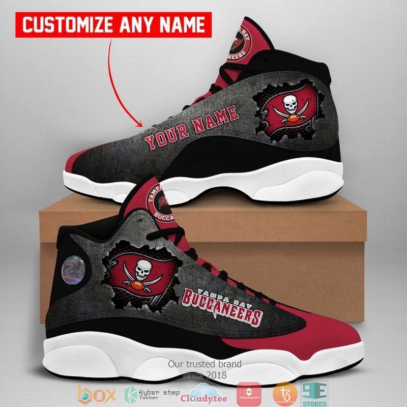 Personalized Tampa Bay Buccaneers NFL Football Team 2 Air Jordan 13 Sneaker Shoes
