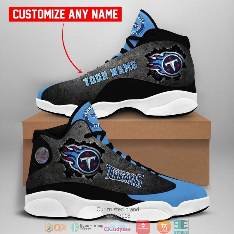 Personalized Tennessee Titans NFL Football Team Air Jordan 13 Sneaker Shoes