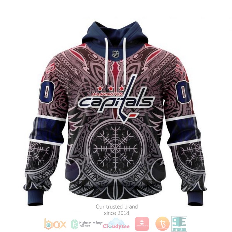 Personalized Washington Capitals NHL Norse Viking Symbols custom 3D shirt hoodie