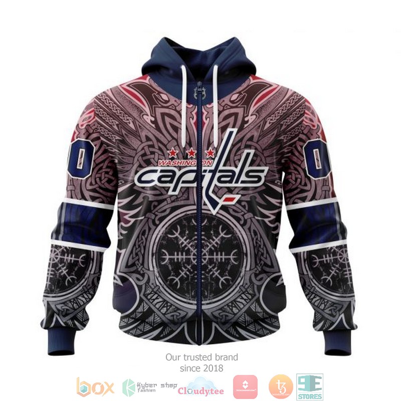 Personalized Washington Capitals NHL Norse Viking Symbols custom 3D shirt hoodie 1