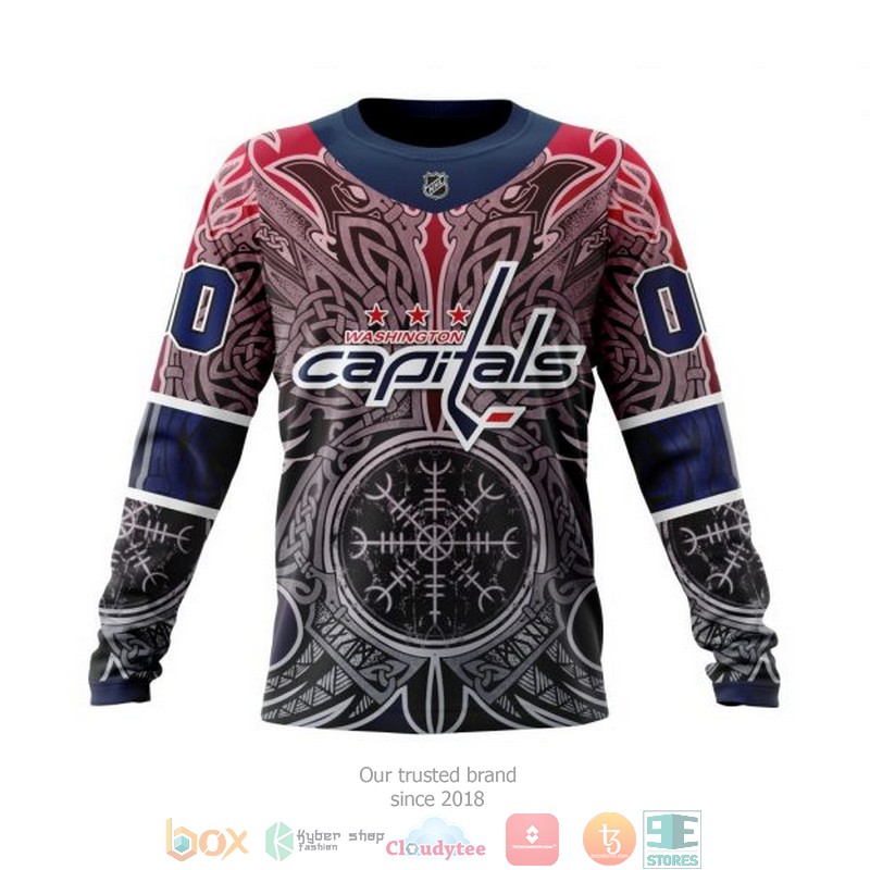 Personalized Washington Capitals NHL Norse Viking Symbols custom 3D shirt hoodie 1 2 3 4 5