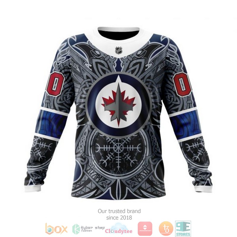 Personalized Winnipeg Jets NHL Norse Viking Symbols custom 3D shirt hoodie 1 2 3 4 5