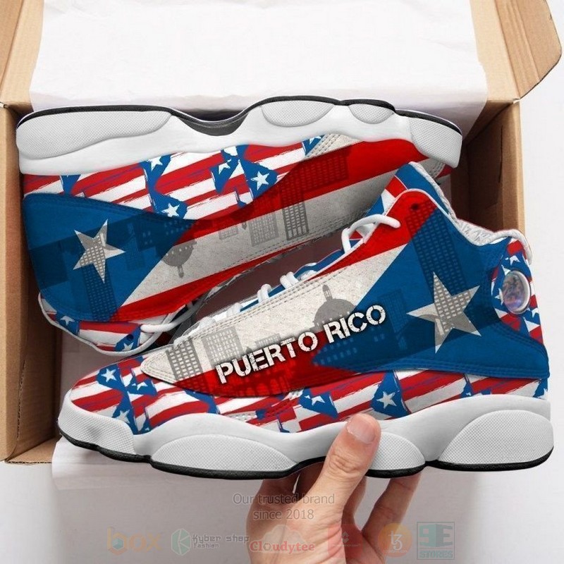 Puerto Rico City Big Logo Air Jordan 13 Shoes