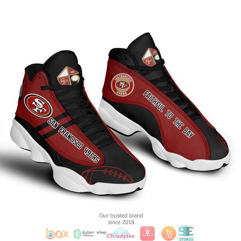 San Francisco 49ers NFL Football Air Jordan 13 Sneaker Shoes