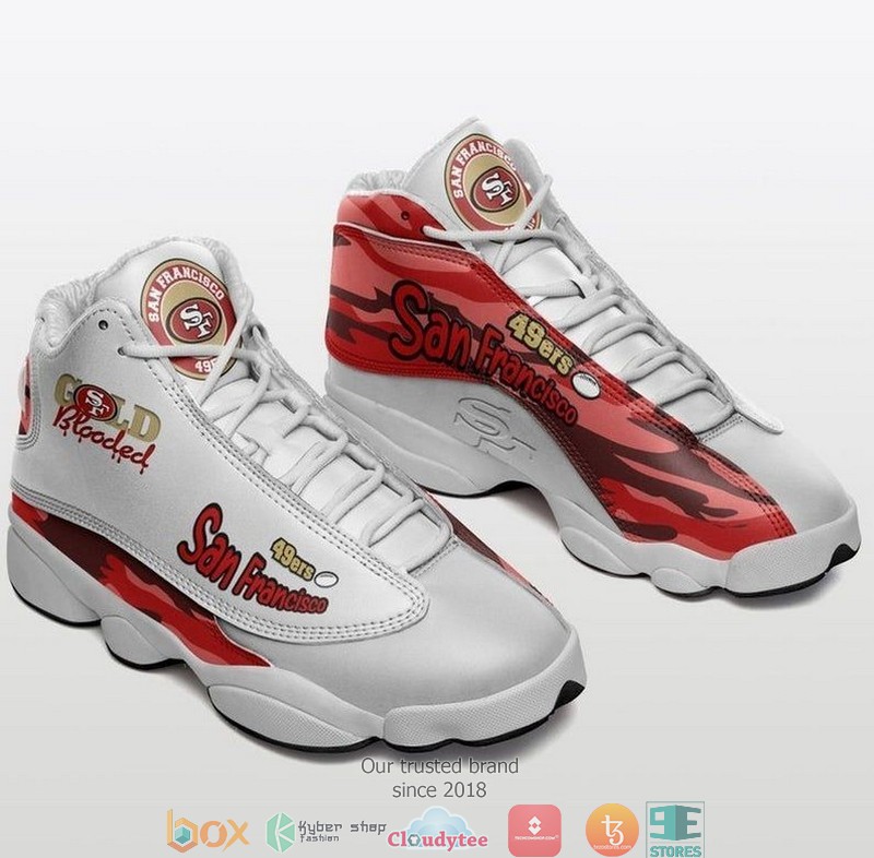 San Francisco 49ers NFL Football Team 19 Air Jordan 13 Sneaker Shoes