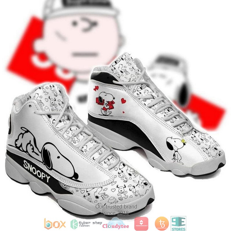 Snoopy Cartoon Birthday Air Jordan 13 Sneaker Shoes