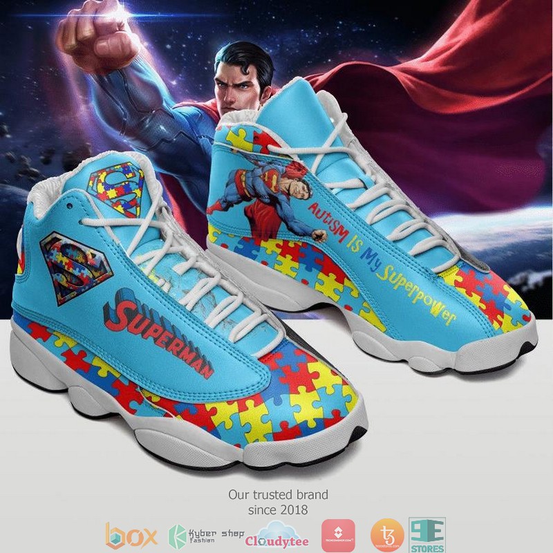 Superman Autism Awareness Autism Autism Air Jordan 13 Sneaker Shoes