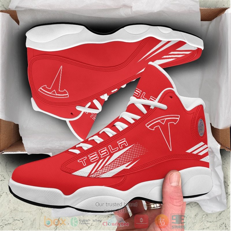 Tesla red Air Jordan 13 shoes