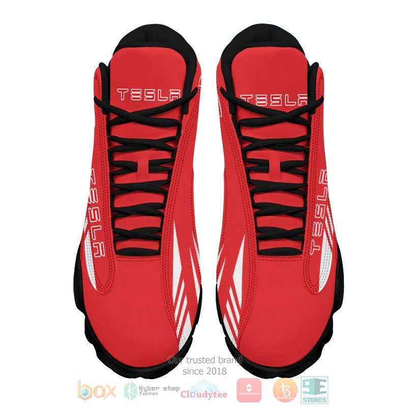 Tesla red Air Jordan 13 shoes 1 2 3 4 5 6 7 8