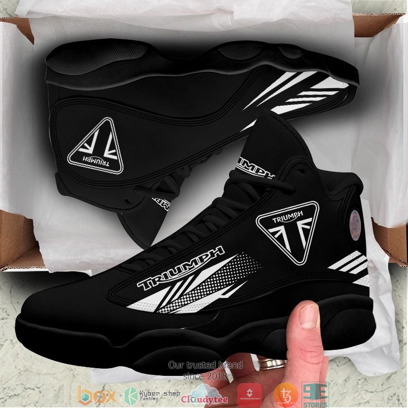 Triumph Motorcycles Black Air Jordan 13 Sneaker Shoes 1 2 3 4 5