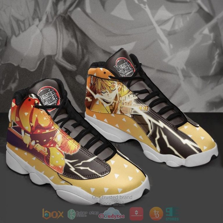 Zenitsu Agatsuma Demon Slayer Anime Air Jordan 13 shoes