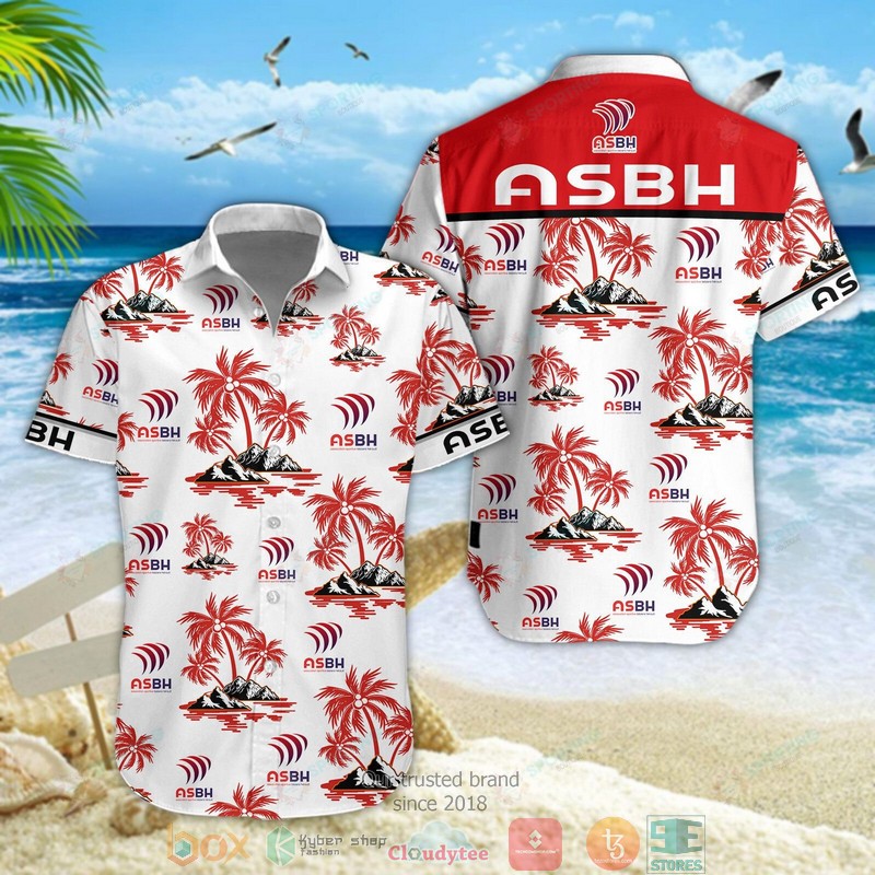 AS Beziers Herault Hawaiian shirt short