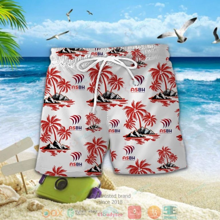 AS Beziers Herault Hawaiian shirt short 1