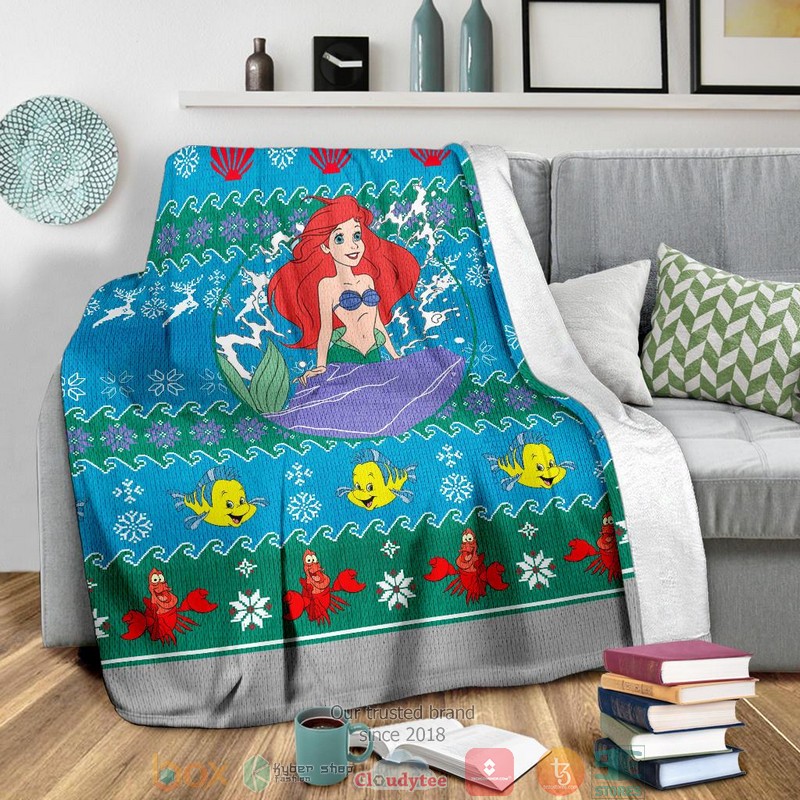 A Little Mermaid Ugly Christmas Blanket 1 2 3