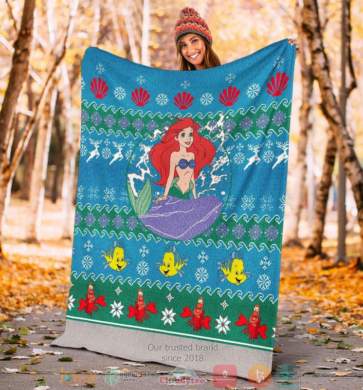A Little Mermaid Ugly Christmas Blanket 1 2 3 4