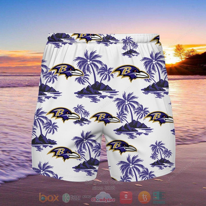 Baltimore Ravens Hawaiian Shirt Shorts 1