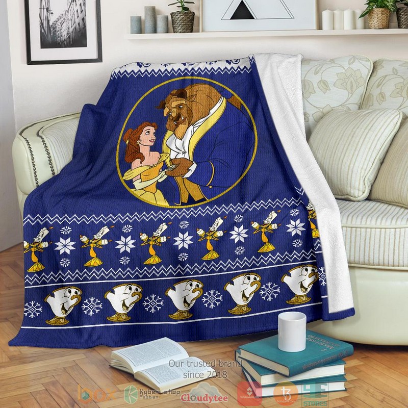 Beauty And The Beast Ugly Christmas Blanket 1