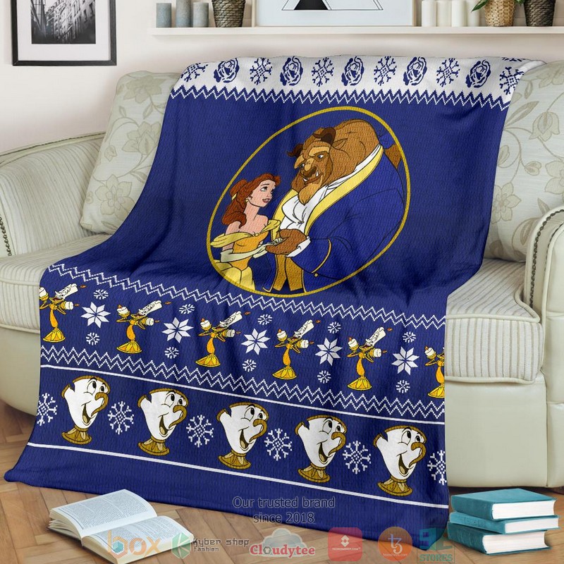 Beauty And The Beast Ugly Christmas Blanket 1 2