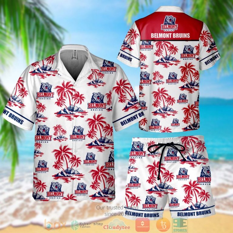 Belmont Bruins Hawaiian Shirt Short