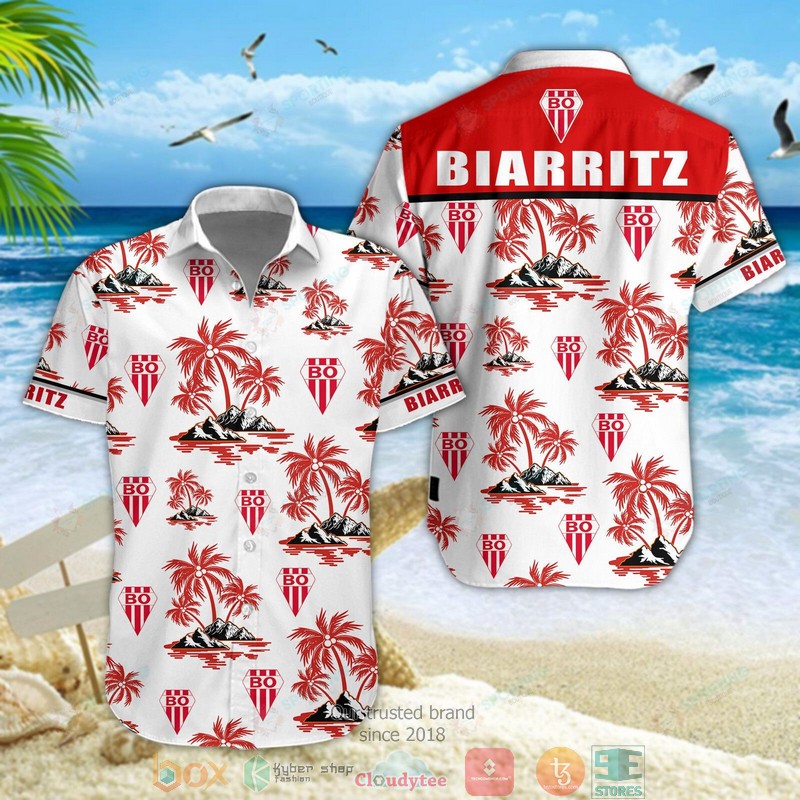 Biarritz Olympique Hawaiian shirt short