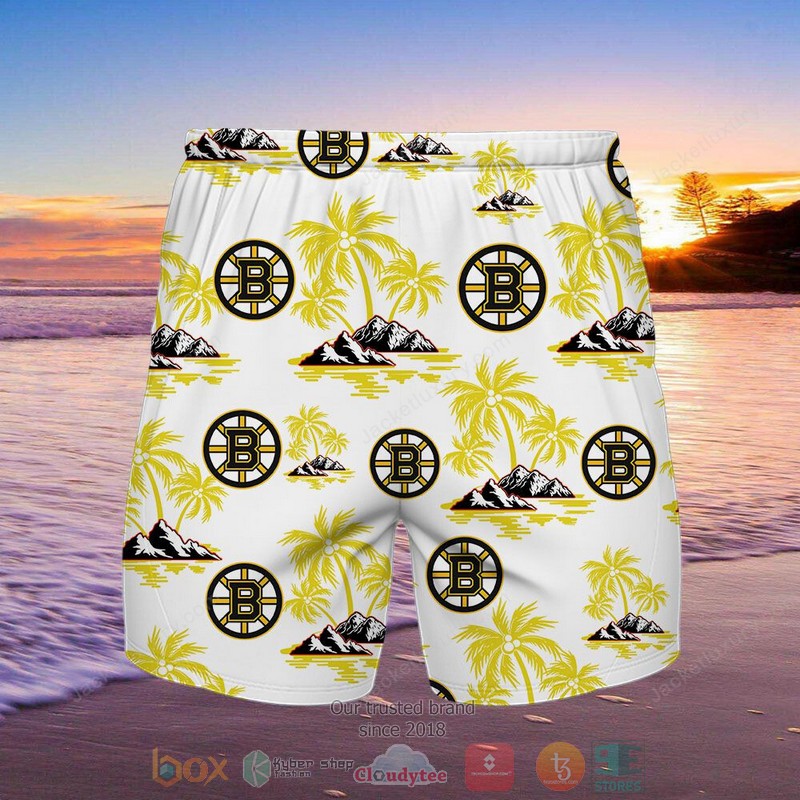 Boston Bruins Hawaiian Shirt Shorts 1