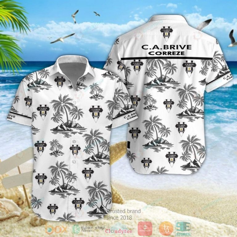 CA Brive Hawaiian shirt short