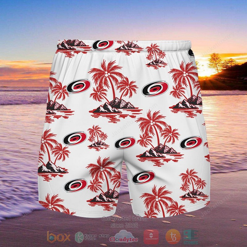 Carolina Hurricanes Hawaiian Shirt Shorts 1
