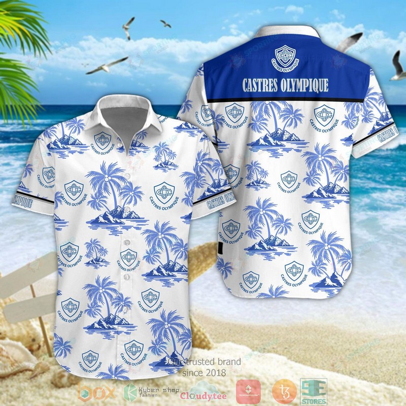 Castres Olympique Hawaiian shirt short