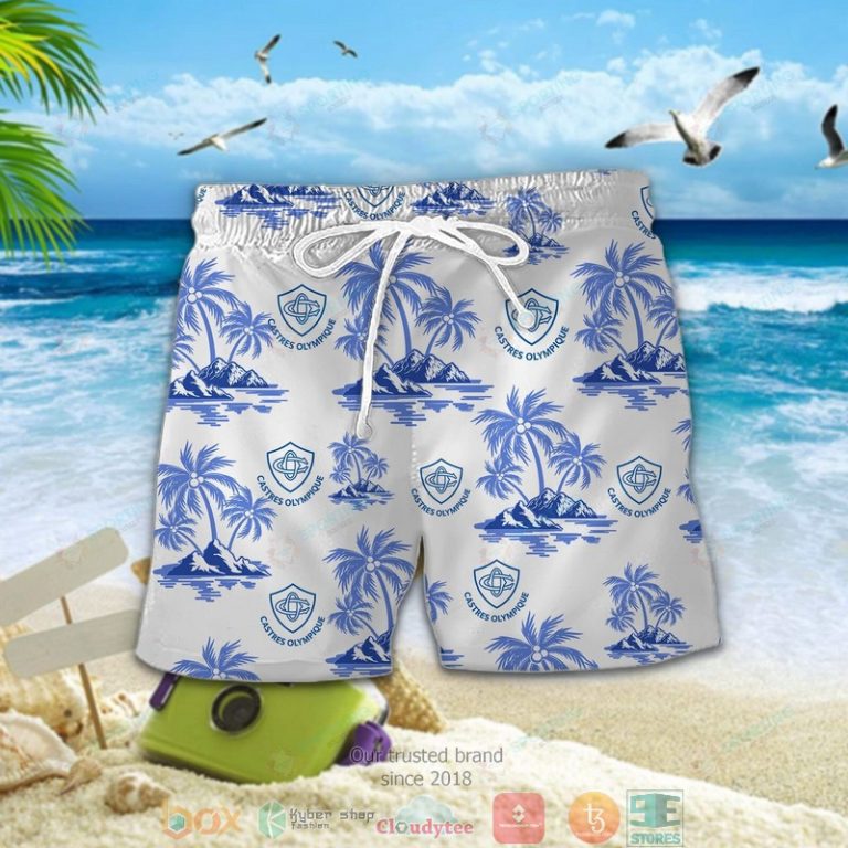 Castres Olympique Hawaiian shirt short 1