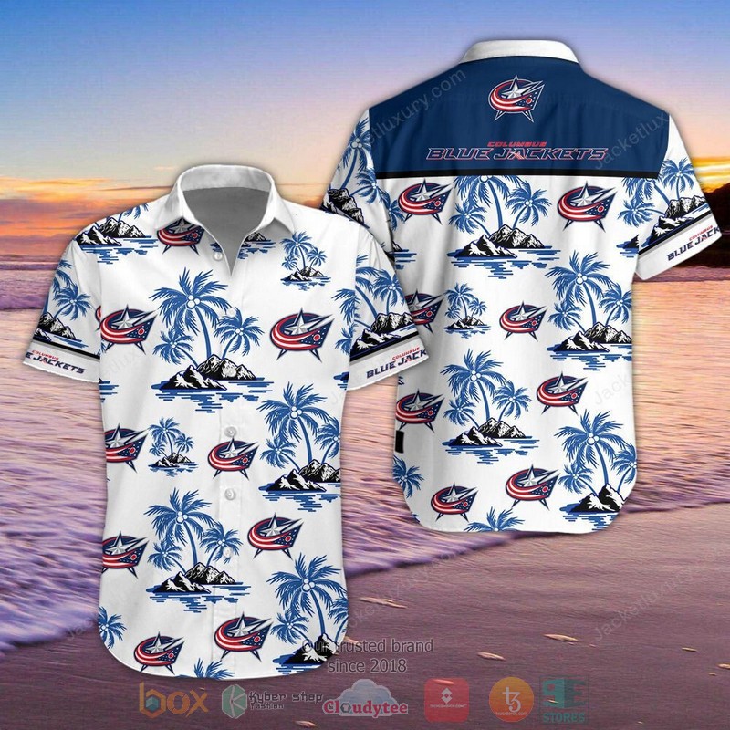 Columbus Blue Jackets Hawaiian Shirt Shorts