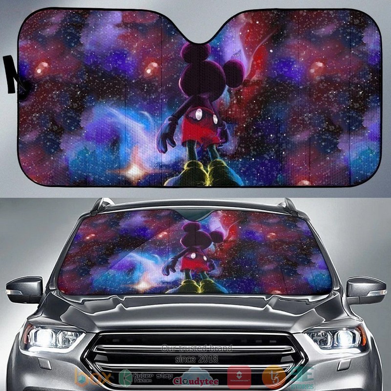 Cute Mouse Galaxy Car Sunshade