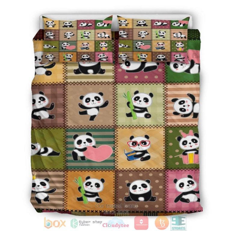 Cute Panda Bedding Set 1 2