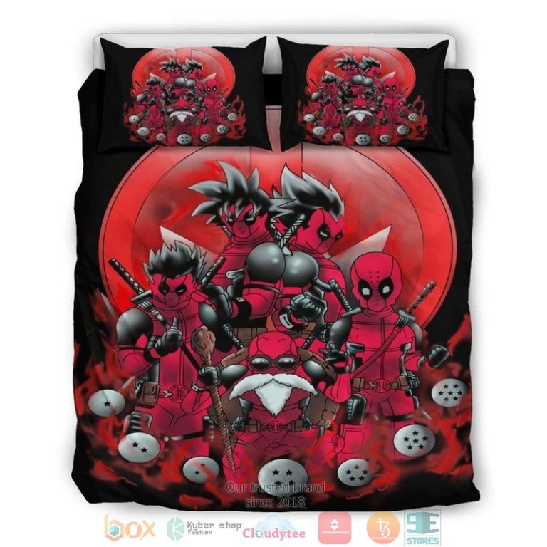 Deadpool Dragon Ball Funny Bedding Set 1 2