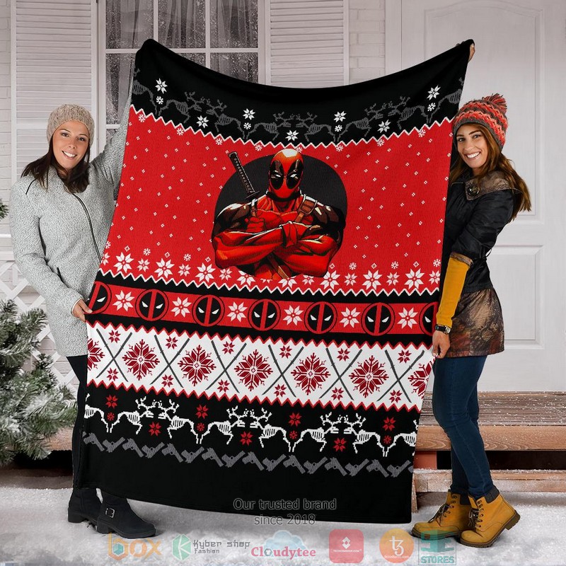 Deadpool Ugly Christmas Blanket