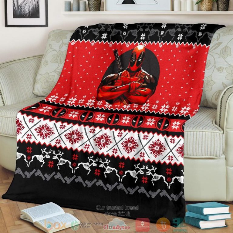 Deadpool Ugly Christmas Blanket 1 2