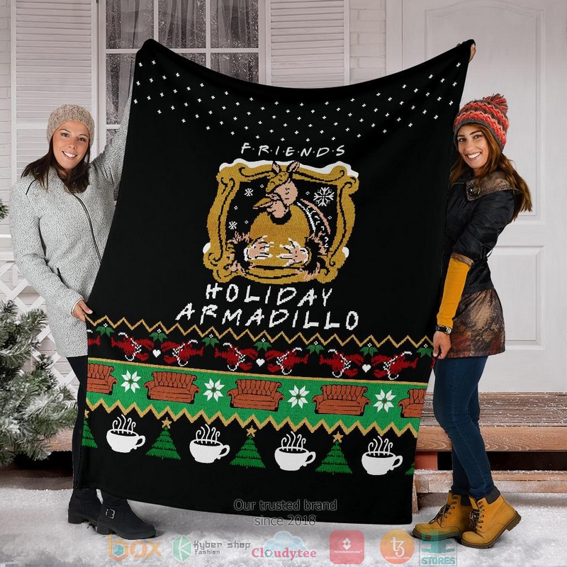 F.R.I.E.N.D.S Holiday Armadillo Ugly Christmas Blanket