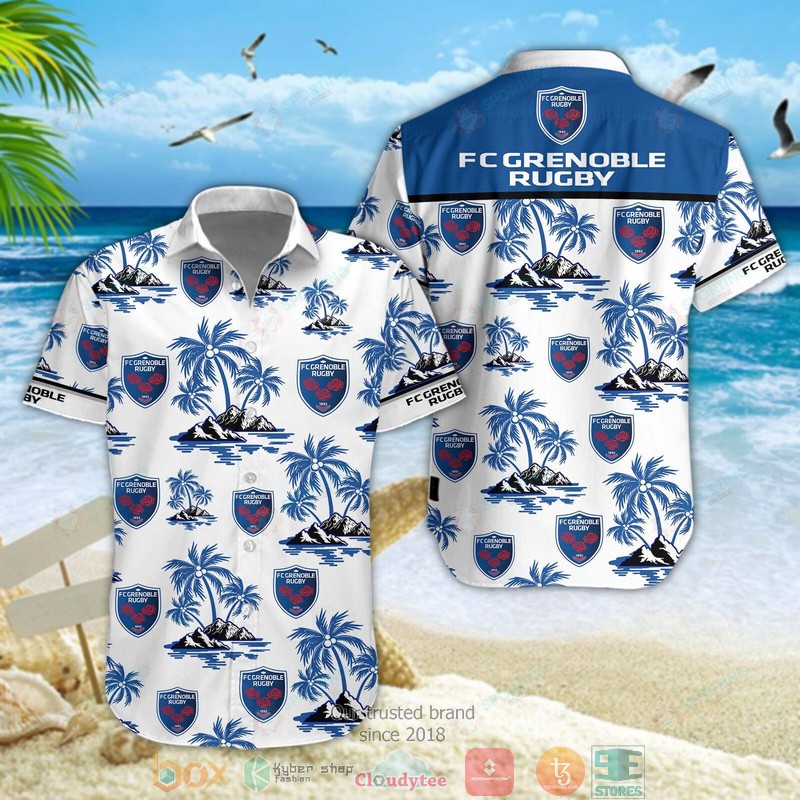 FC Grenoble Rugby Hawaiian shirt short