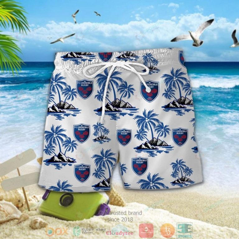 FC Grenoble Rugby Hawaiian shirt short 1