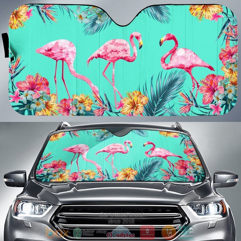 Flamingo Car Sunshade