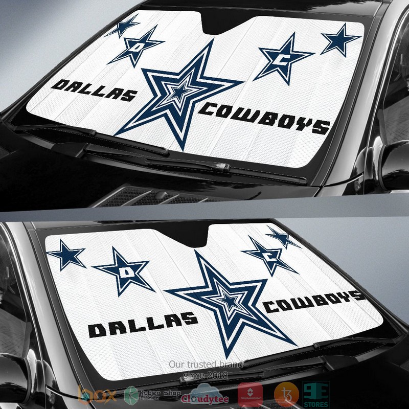 Football Team Dallas Cowboys Blue Stars Car Sunshade 1