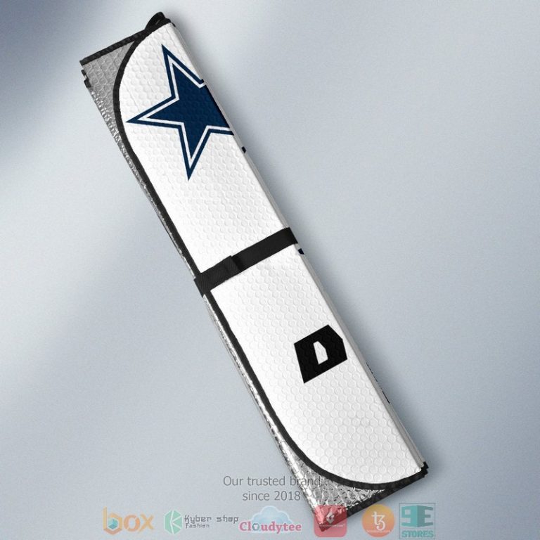 Football Team Dallas Cowboys Blue Stars Car Sunshade 1 2