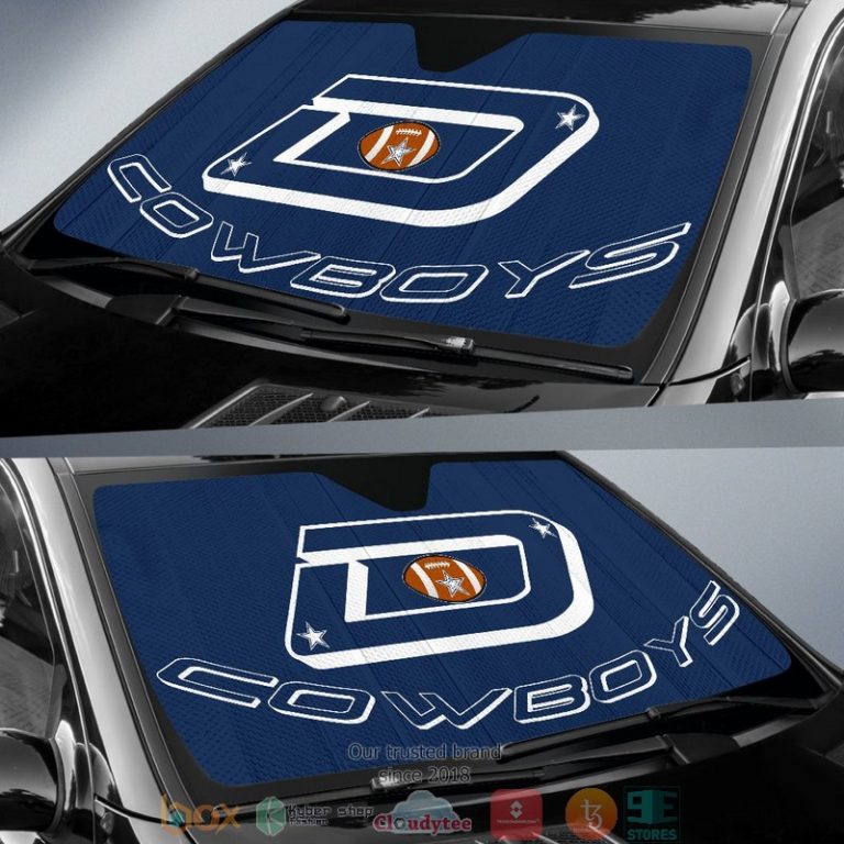 Football Team Dallas Cowboys Football Text Car Sunshade 1