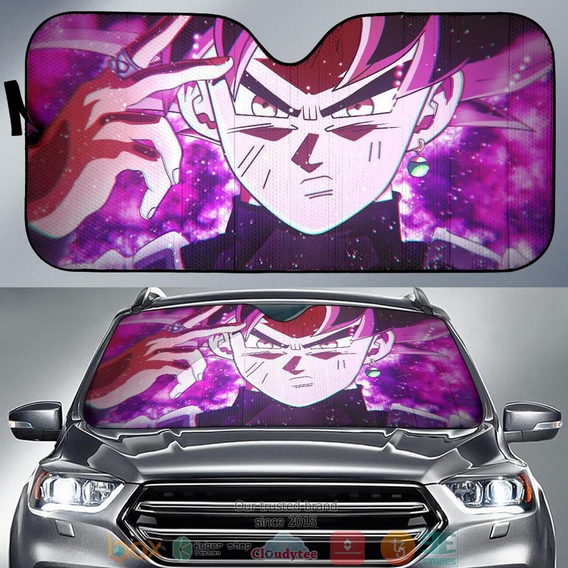 Goku Black Super Saiyan Rose Anime Car Sunshade