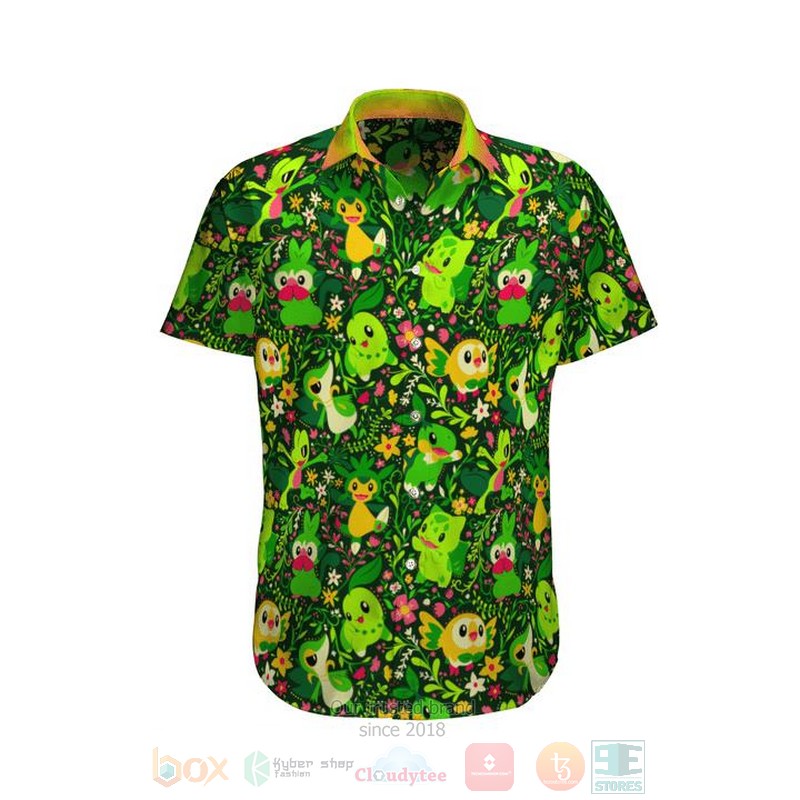 Grass Pokemon Summer Hawaiian Shirt