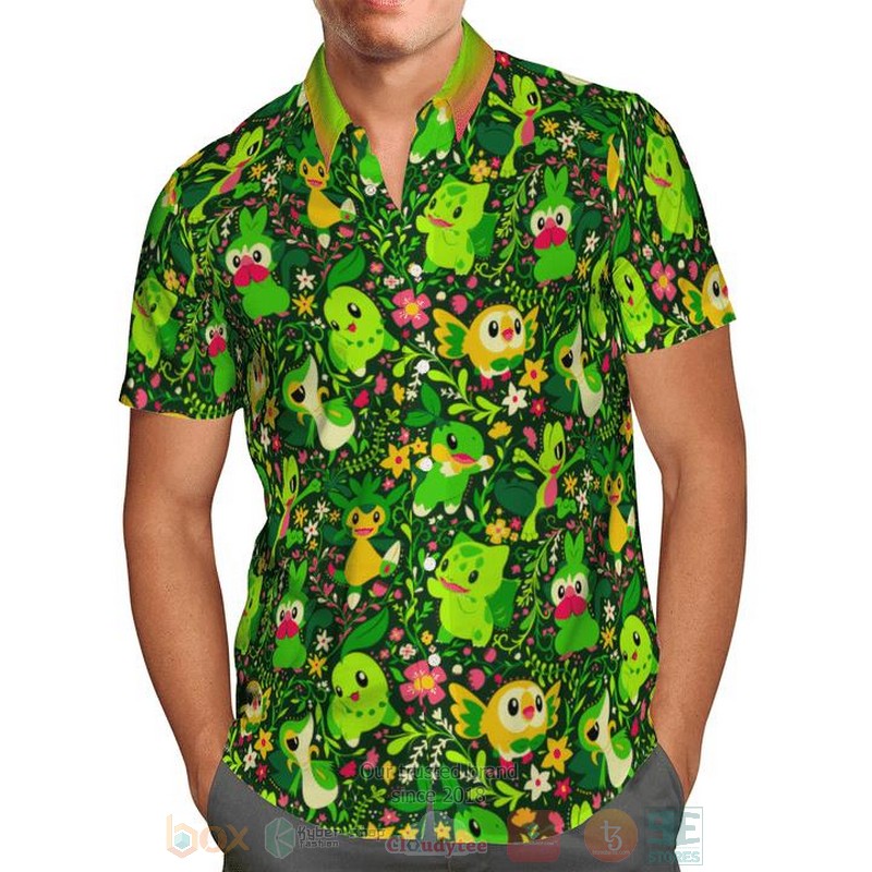 Grass Pokemon Summer Hawaiian Shirt 1