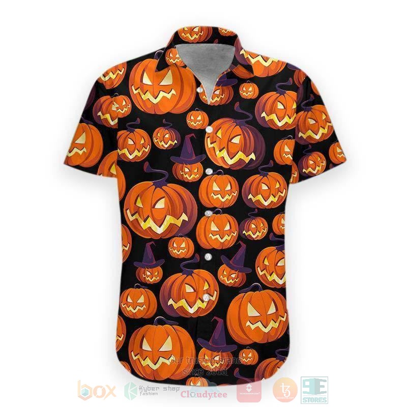 Halloween Pumpkin Hawaiian Shirt 1