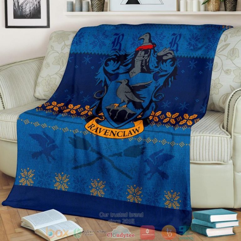 Harry Potter Ravenclaw Art Ugly Christmas Blanket 1 2