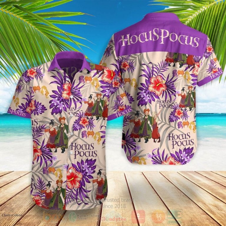 Hocus Pocus Witches Disney Cartoon Halloween Hawaiian Shirt