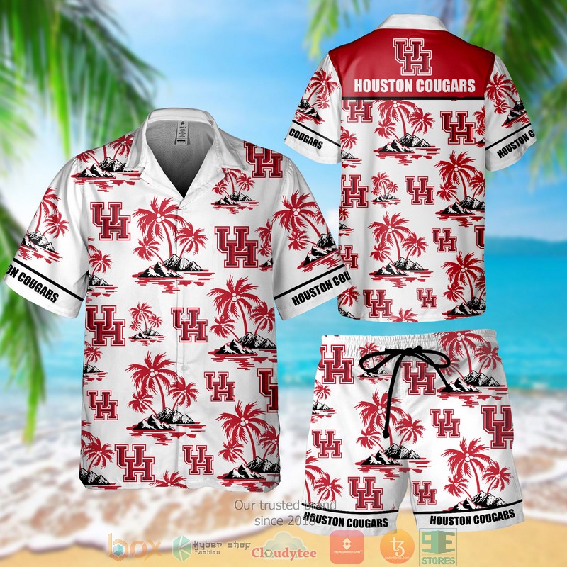 Houston Cougars Hawaiian Shirt Short