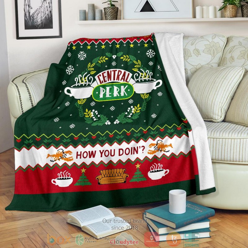 How You Doin Ugly Christmas Blanket 1